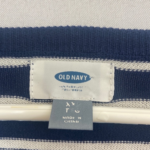 Old Navy Cardigan Sweater Lightweight Striped - Picture 2 of 4
